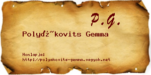 Polyákovits Gemma névjegykártya